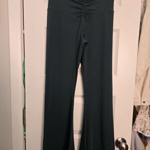 Aerie Forest Green Flared Leggings